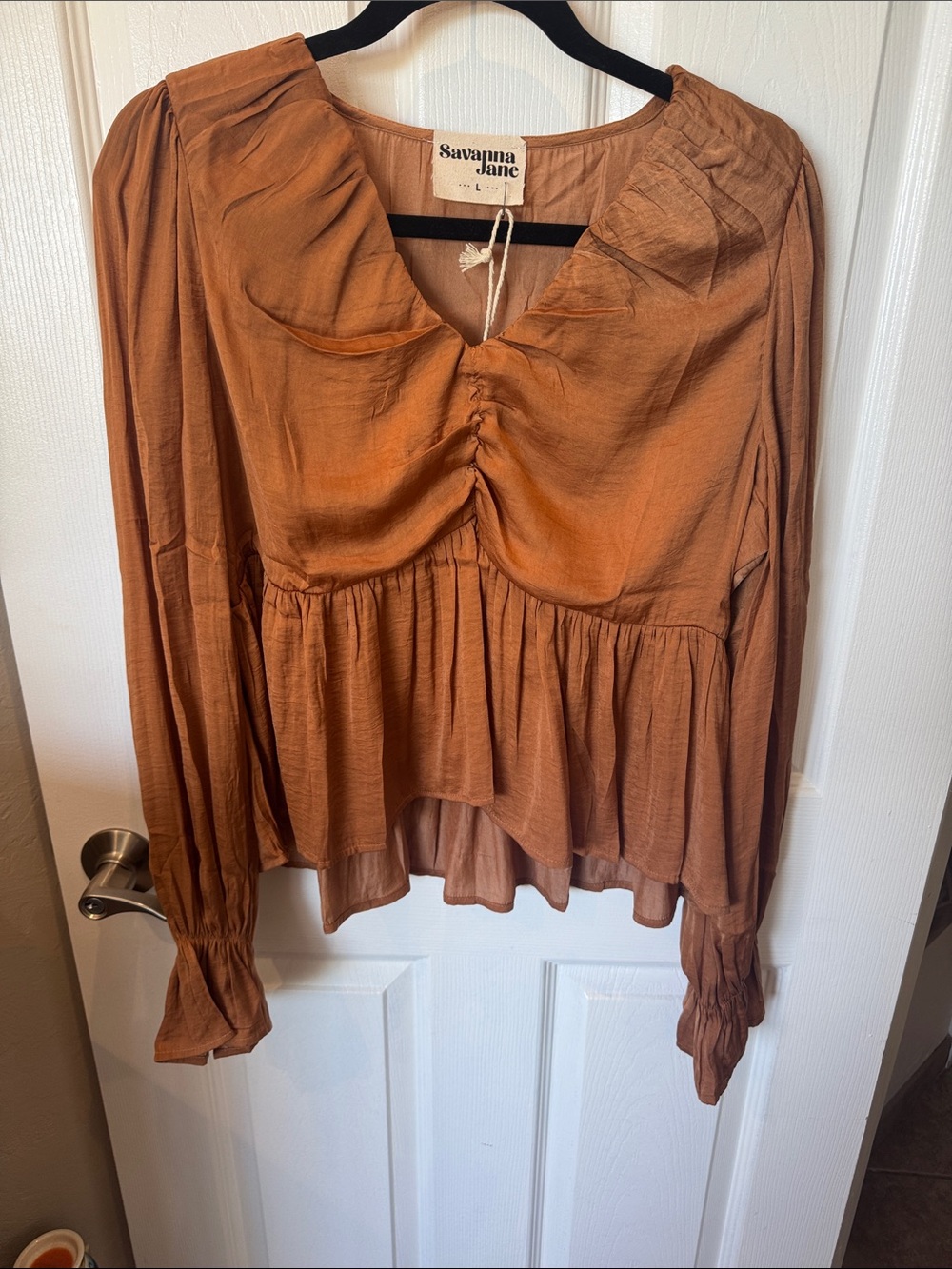 Savanna Jane Rust  Long-Sleeve Blouse